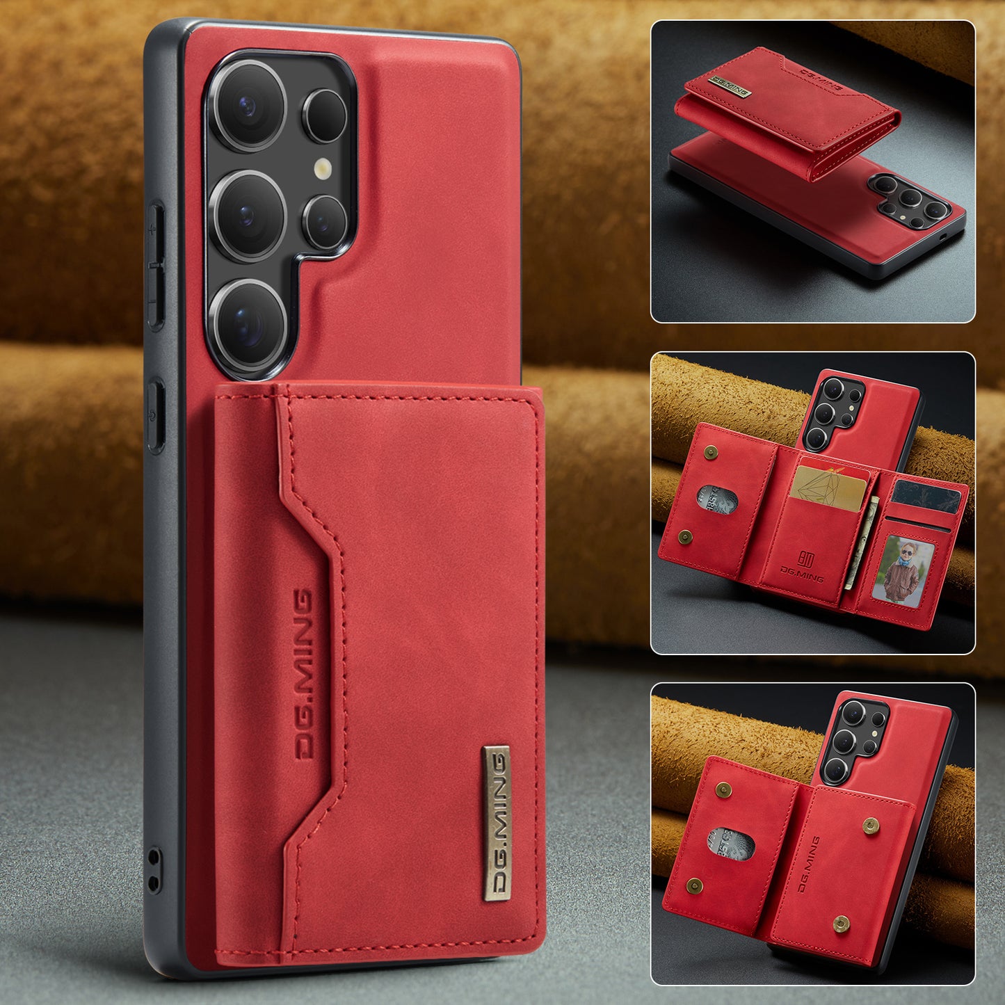 2-in-1 Detachable Leather Wallet Case for Samsung Galaxy S22 Ultra