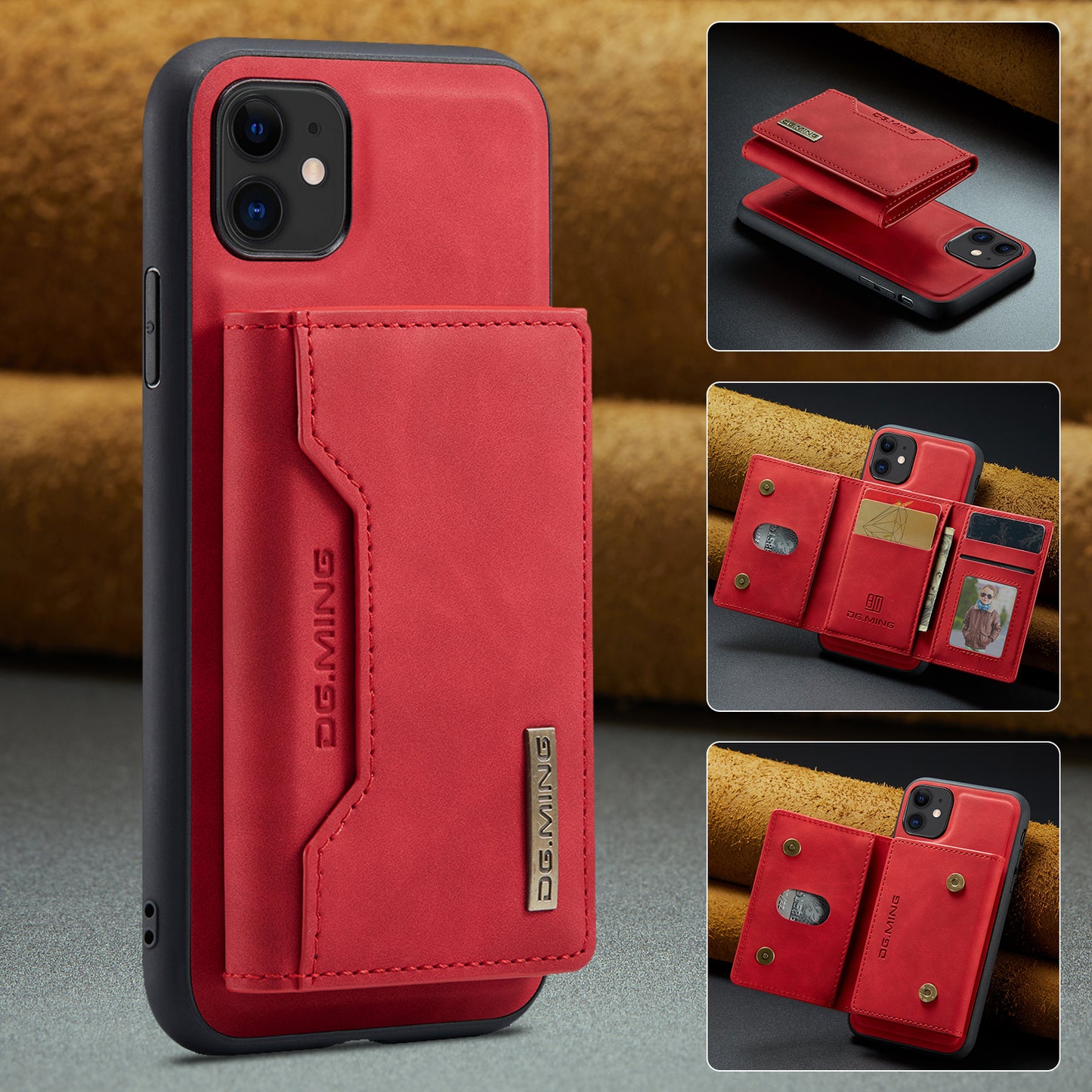 2-in-1 Detachable Leather Wallet Case for iPhone 11