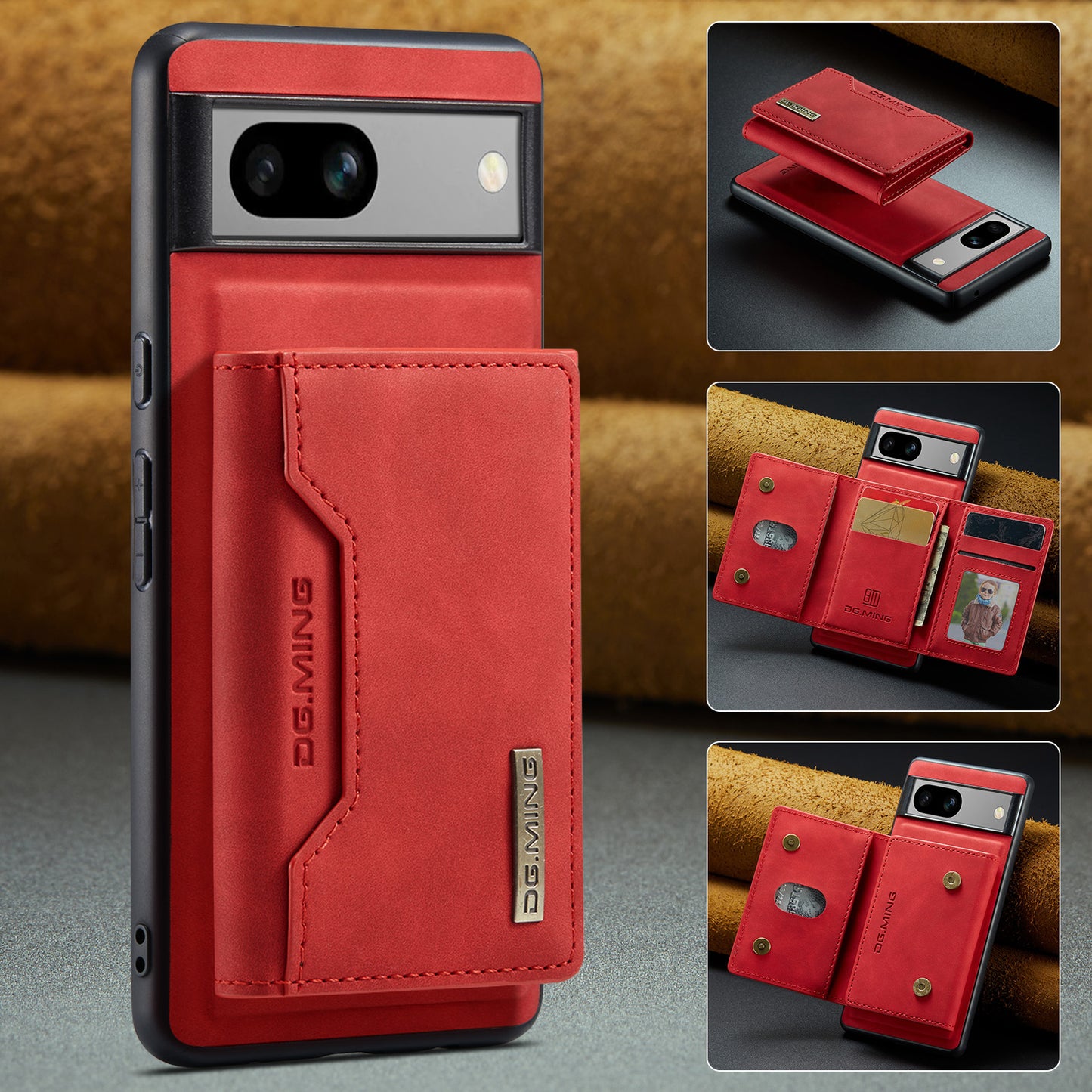 2-in-1 Detachable Leather Wallet Case for Google Pixel 8a