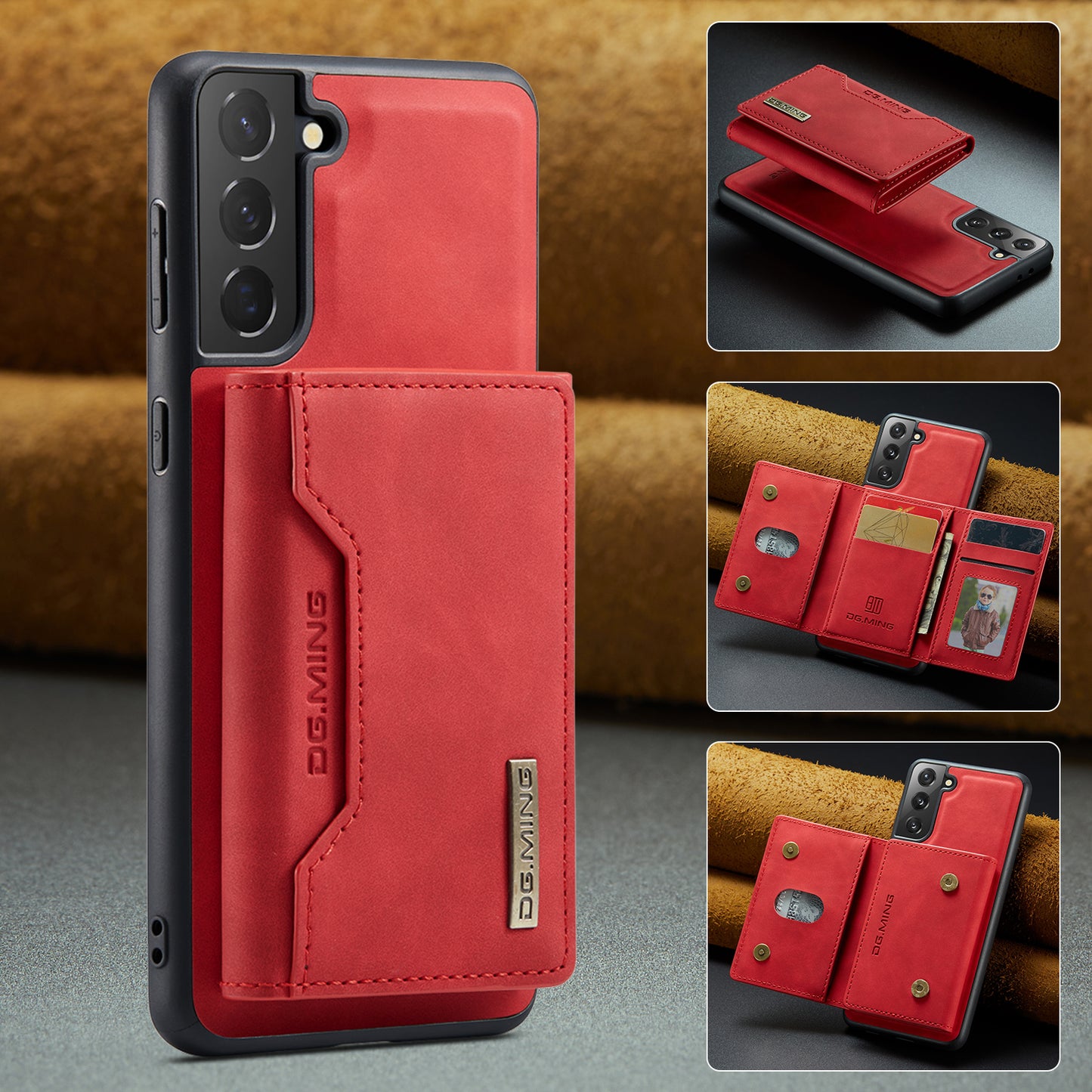 2-in-1 Detachable Leather Wallet Case for Samsung Galaxy S21 FE