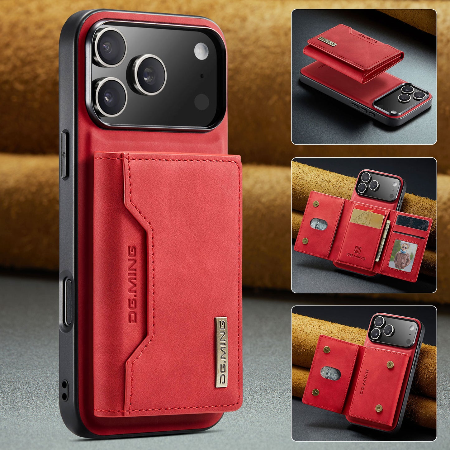 2-in-1 Detachable Leather Wallet Case for iPhone 17 Pro Max
