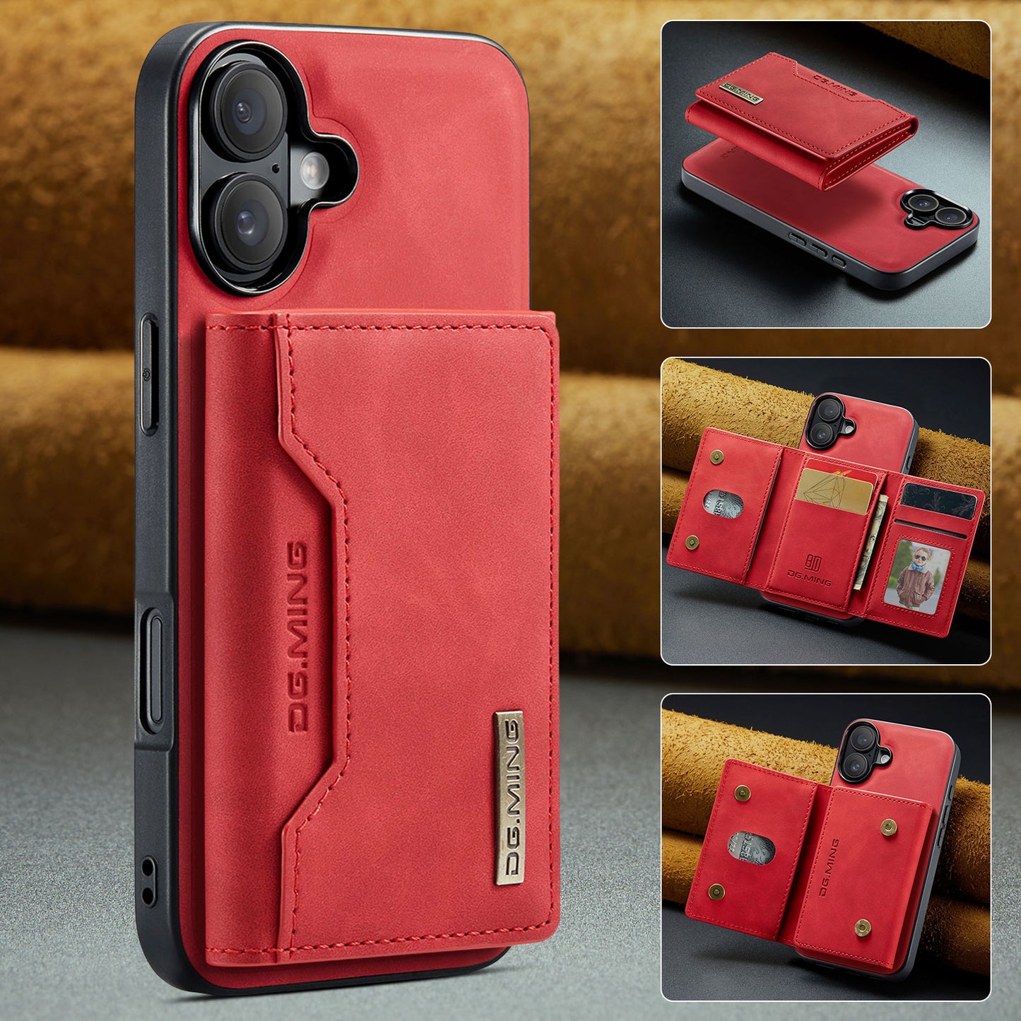 2-in-1 Detachable Leather Wallet Case for iPhone 17