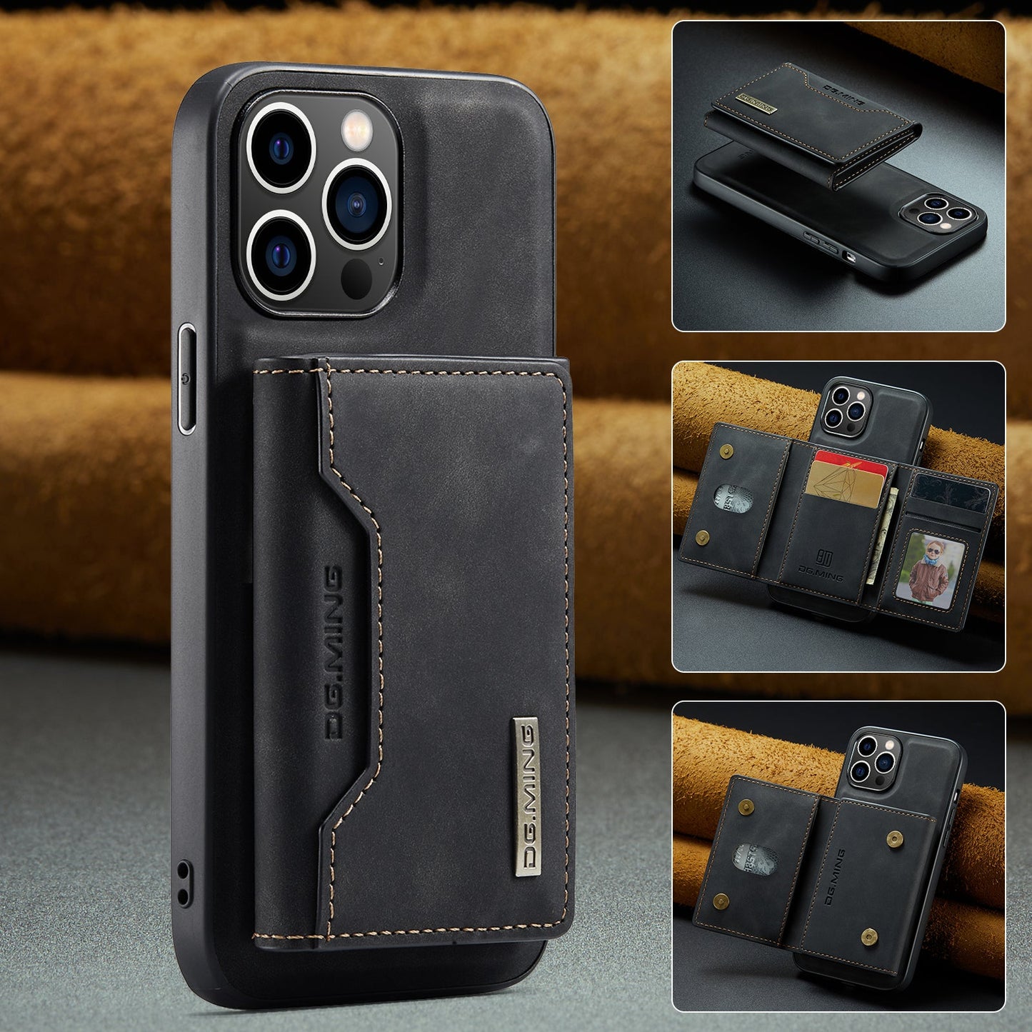 2-in-1 Detachable Leather Wallet Case for iPhone 12 Pro