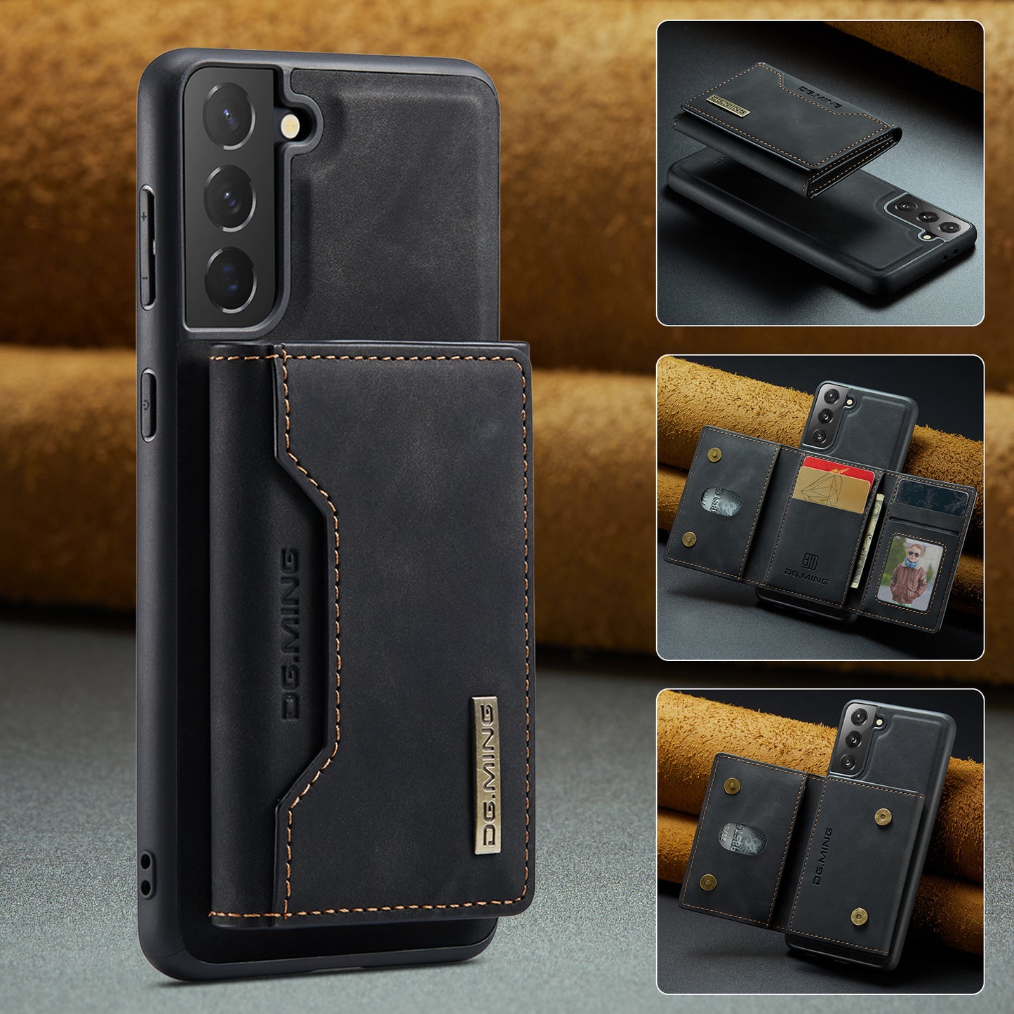 2-in-1 Detachable Leather Wallet Case for Samsung Galaxy S21 FE