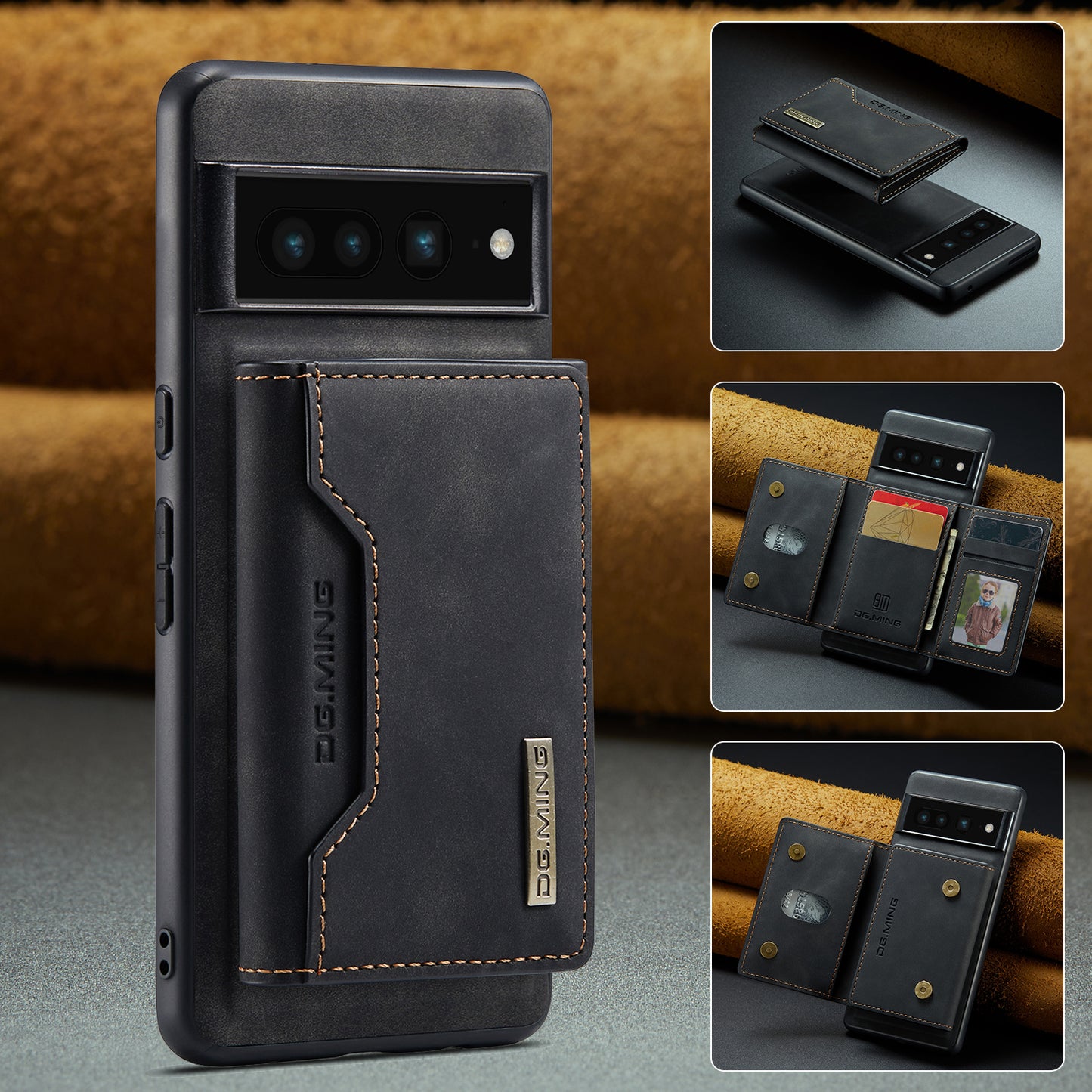 2-in-1 Detachable Leather Wallet Case for Google Pixel 7 Pro