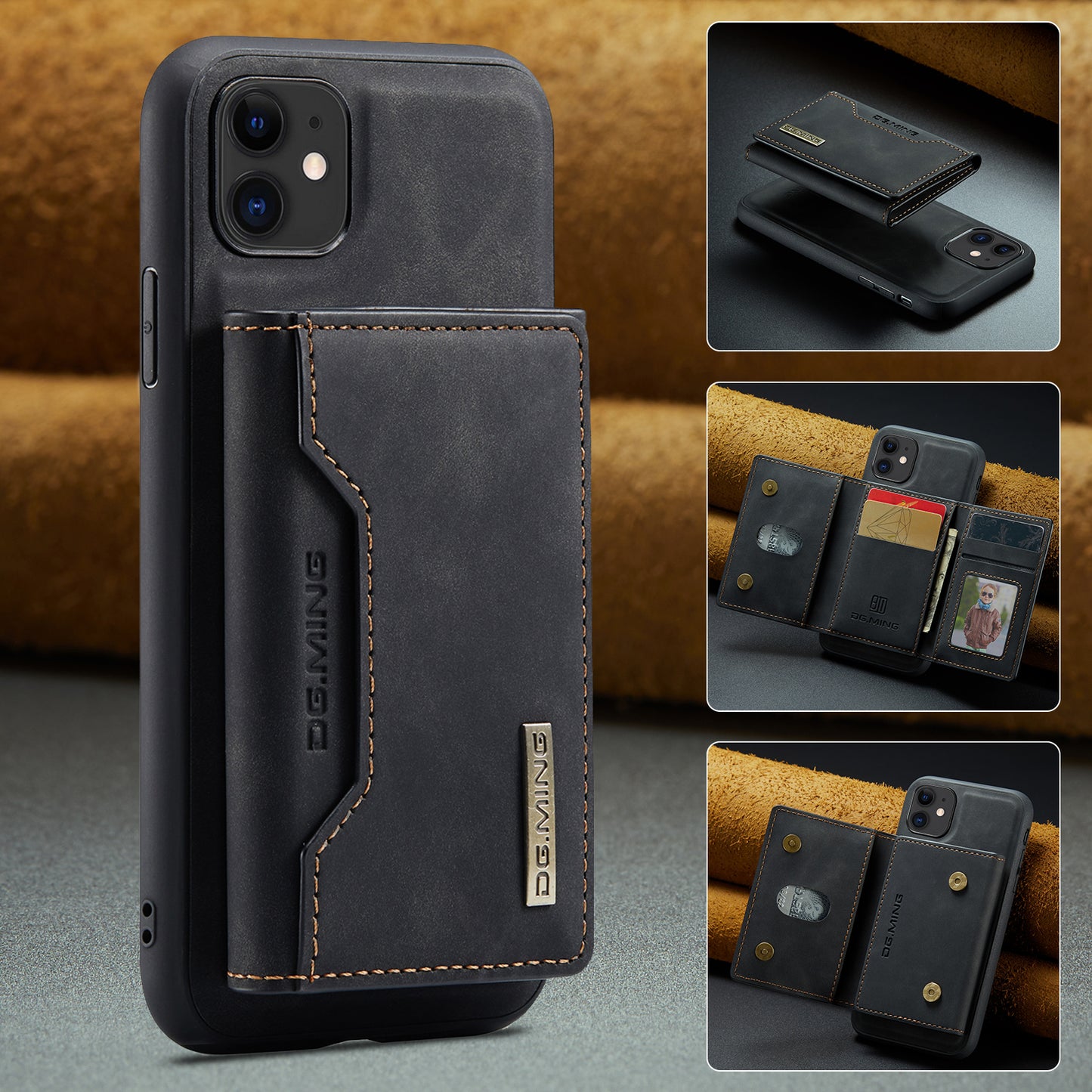 2-in-1 Detachable Leather Wallet Case for iPhone 11