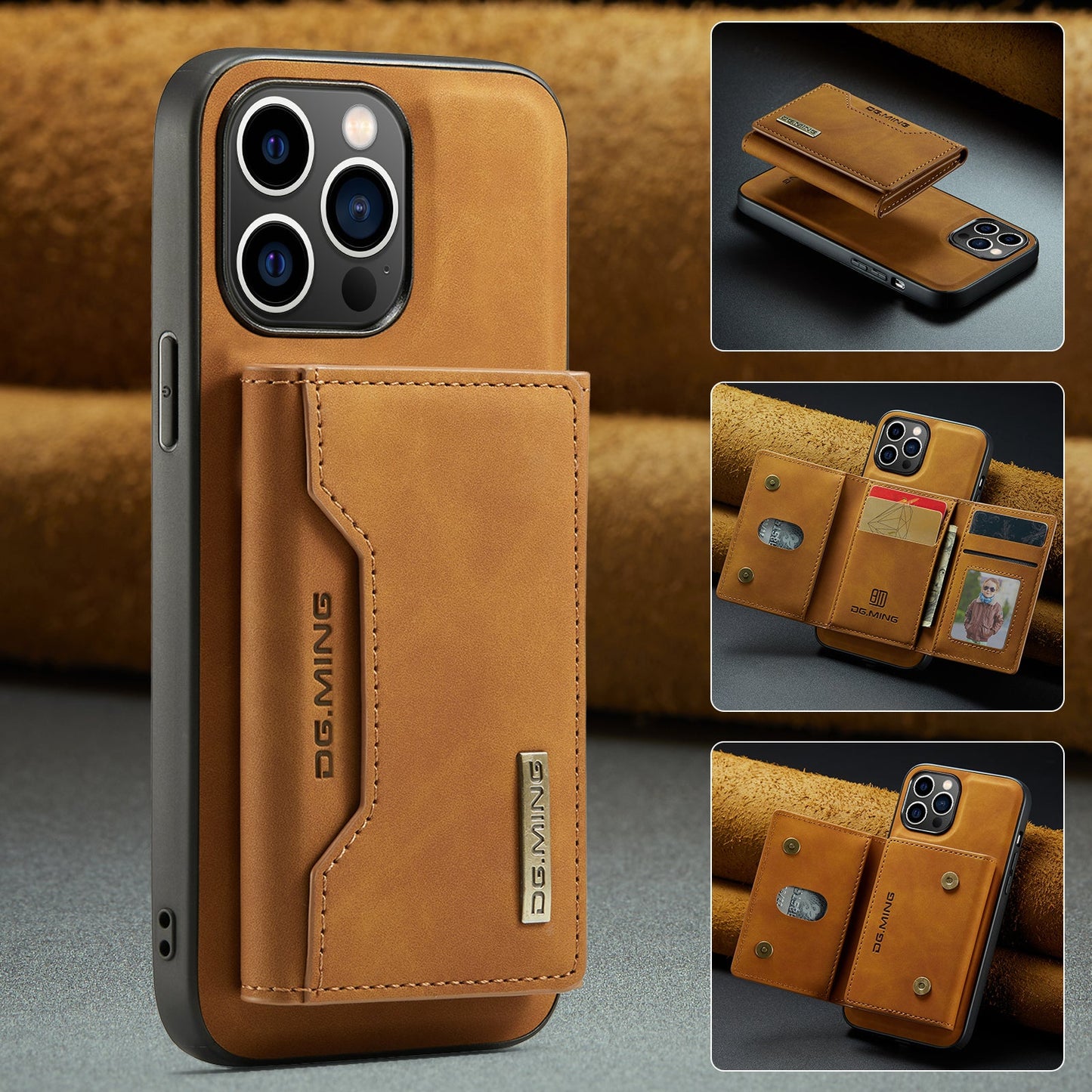 2-in-1 Detachable Leather Wallet Case for iPhone 12 Pro