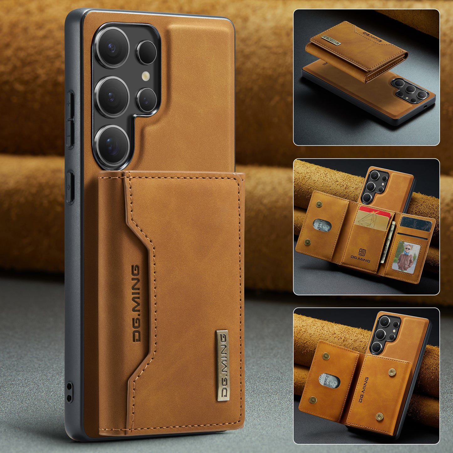 2-in-1 Detachable Leather Wallet Case for Samsung Galaxy S22 Ultra