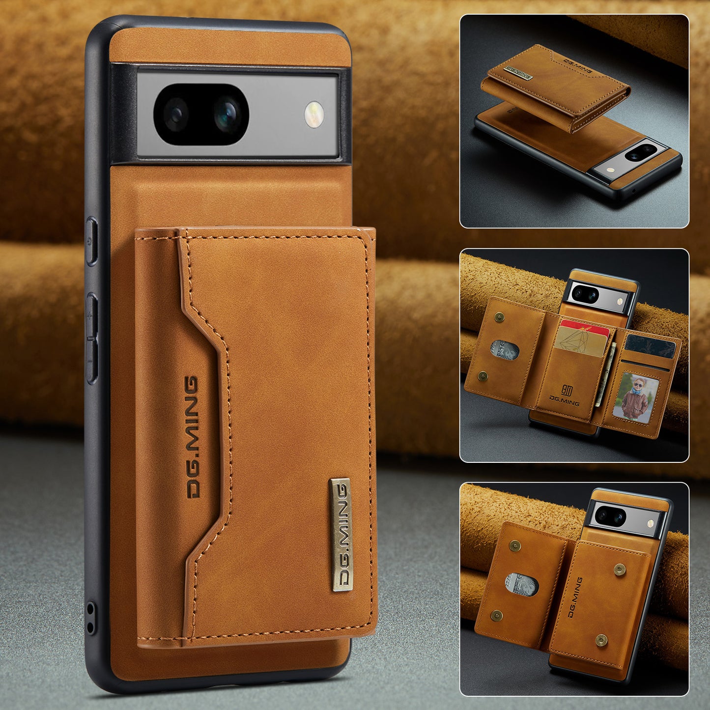 2-in-1 Detachable Leather Wallet Case for Google Pixel 7