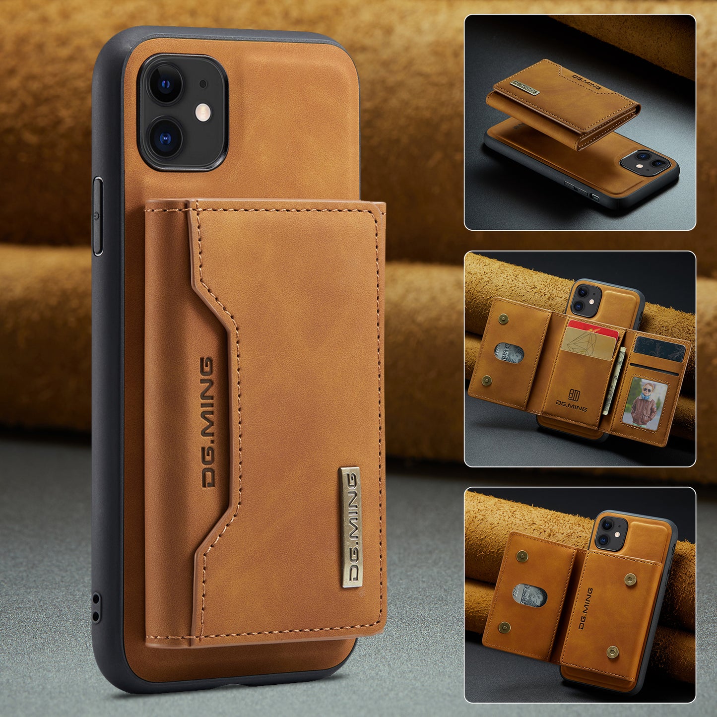 2-in-1 Detachable Leather Wallet Case for iPhone 11