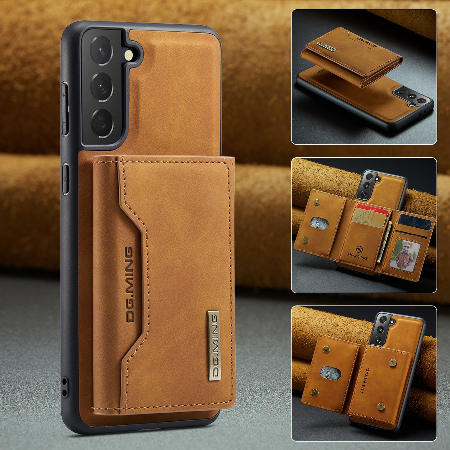 2-in-1 Detachable Leather Wallet Case for Samsung Galaxy S21 FE