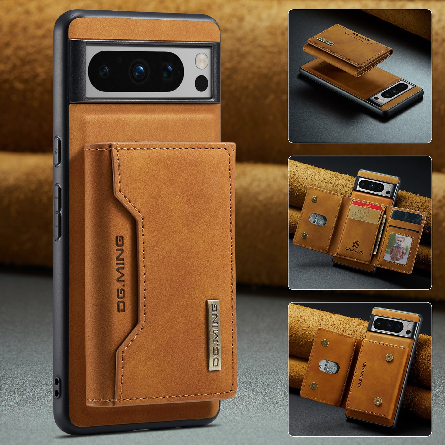 2-in-1 Detachable Leather Wallet Case for Google Pixel 8 Pro