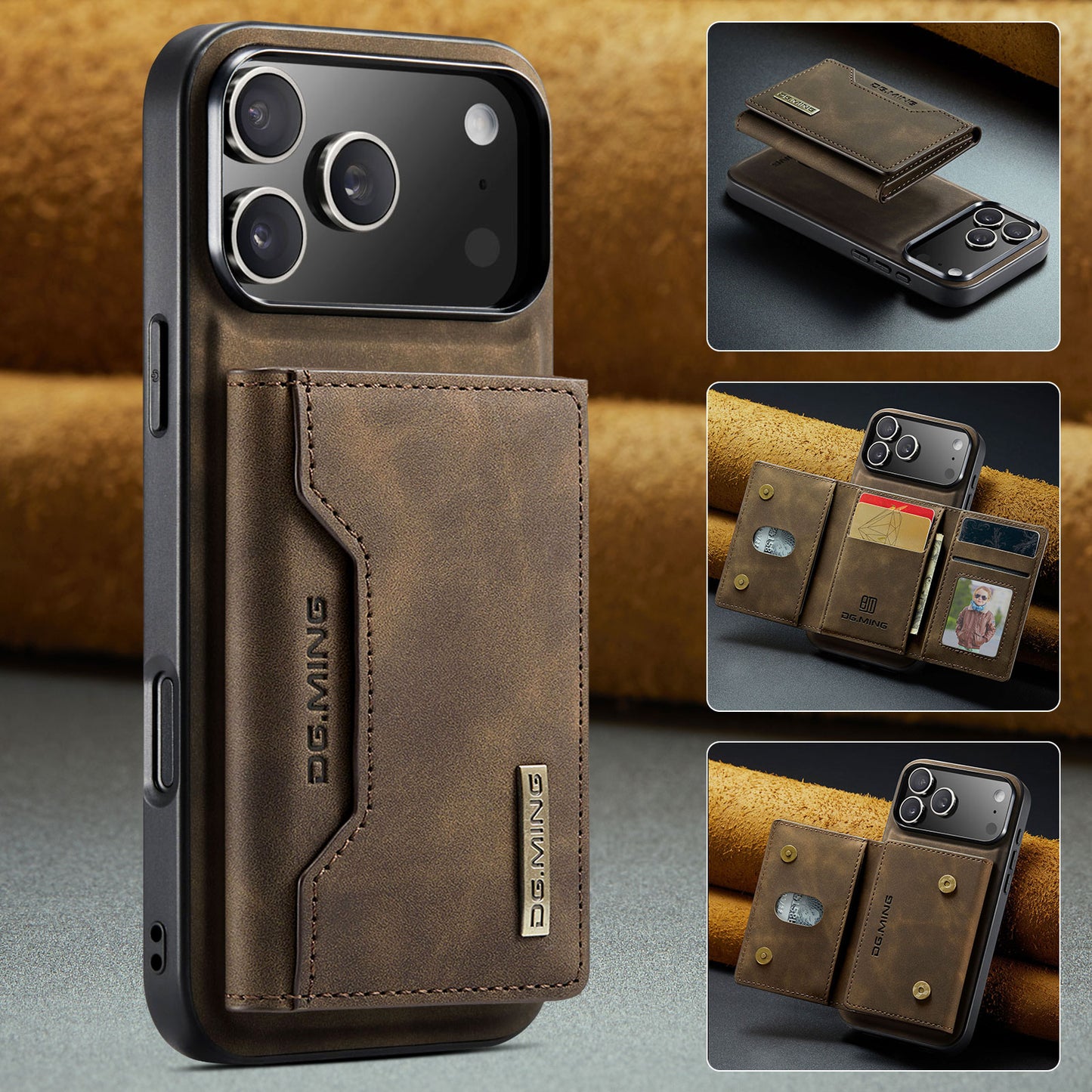 2-in-1 Detachable Leather Wallet Case for iPhone 17 Pro Max