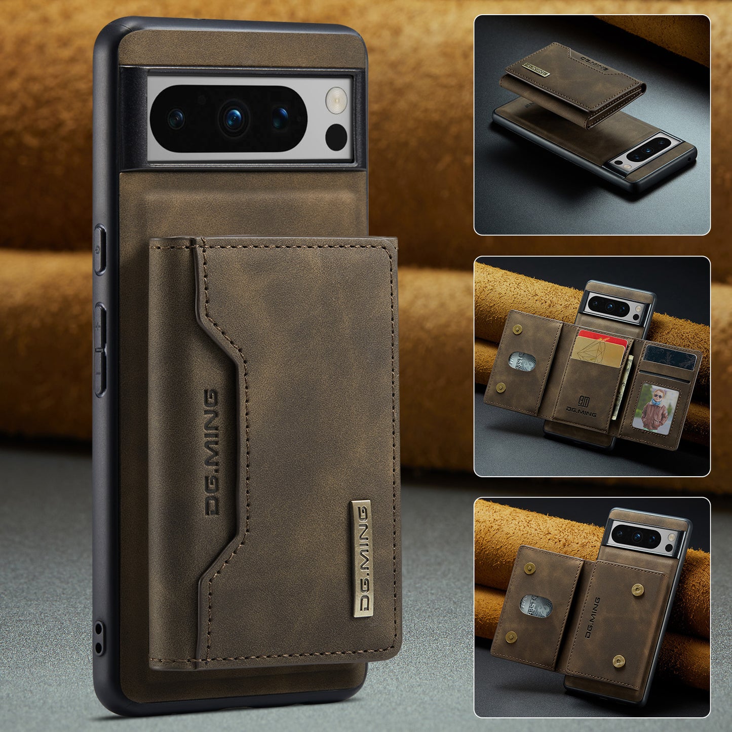 2-in-1 Detachable Leather Wallet Case for Google Pixel 8 Pro