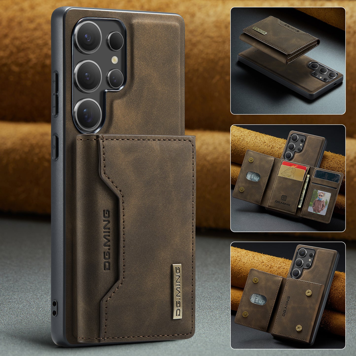 2-in-1 Detachable Leather Wallet Case for Samsung Galaxy S22 Ultra