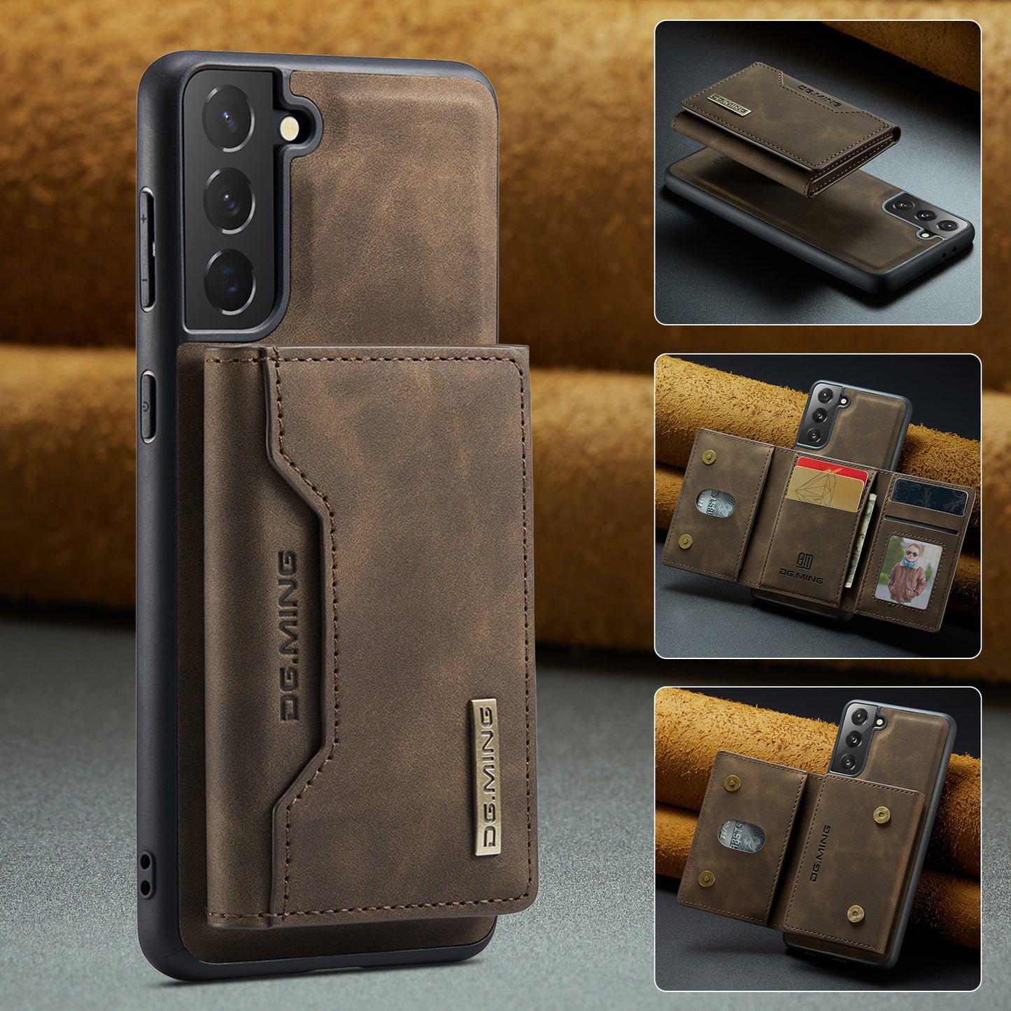 2-in-1 Detachable Leather Wallet Case for Samsung Galaxy S21 FE