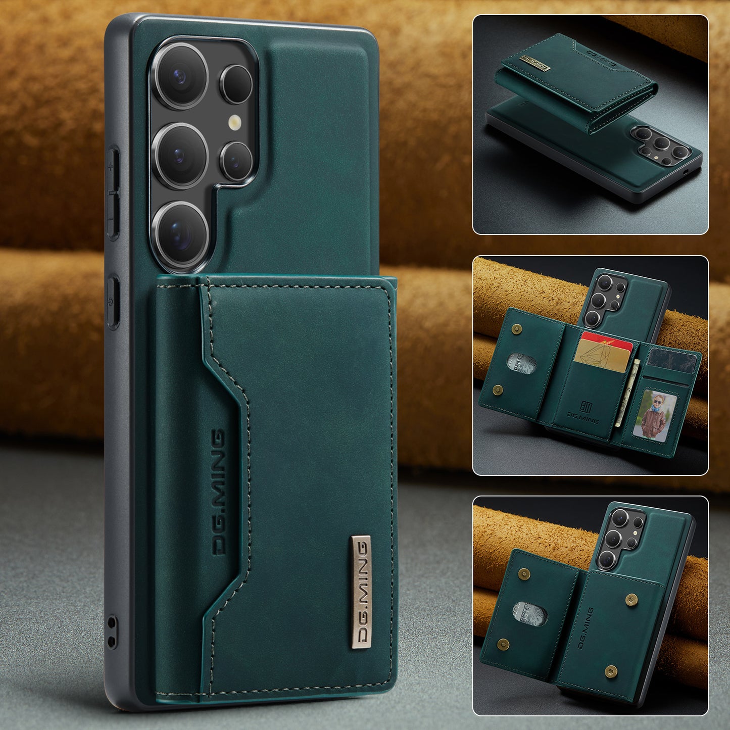 2-in-1 Detachable Leather Wallet Case for Samsung Galaxy S22 Ultra