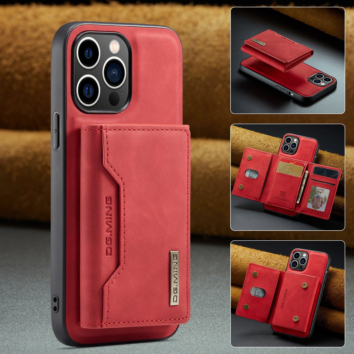 2-in-1 Detachable Leather Wallet Case for iPhone 12 Pro