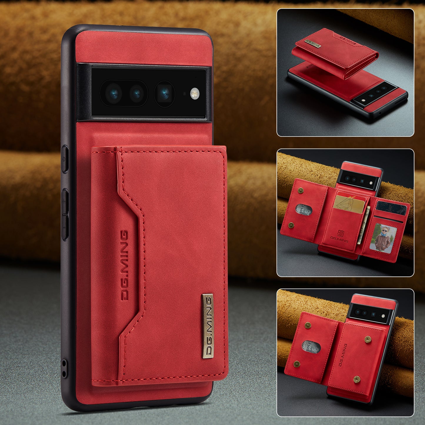 2-in-1 Detachable Leather Wallet Case for Google Pixel 7 Pro