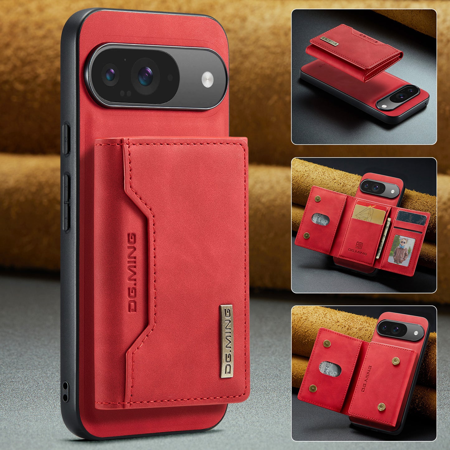 2-in-1 Detachable Leather Wallet Case for Google Pixel 9 Pro