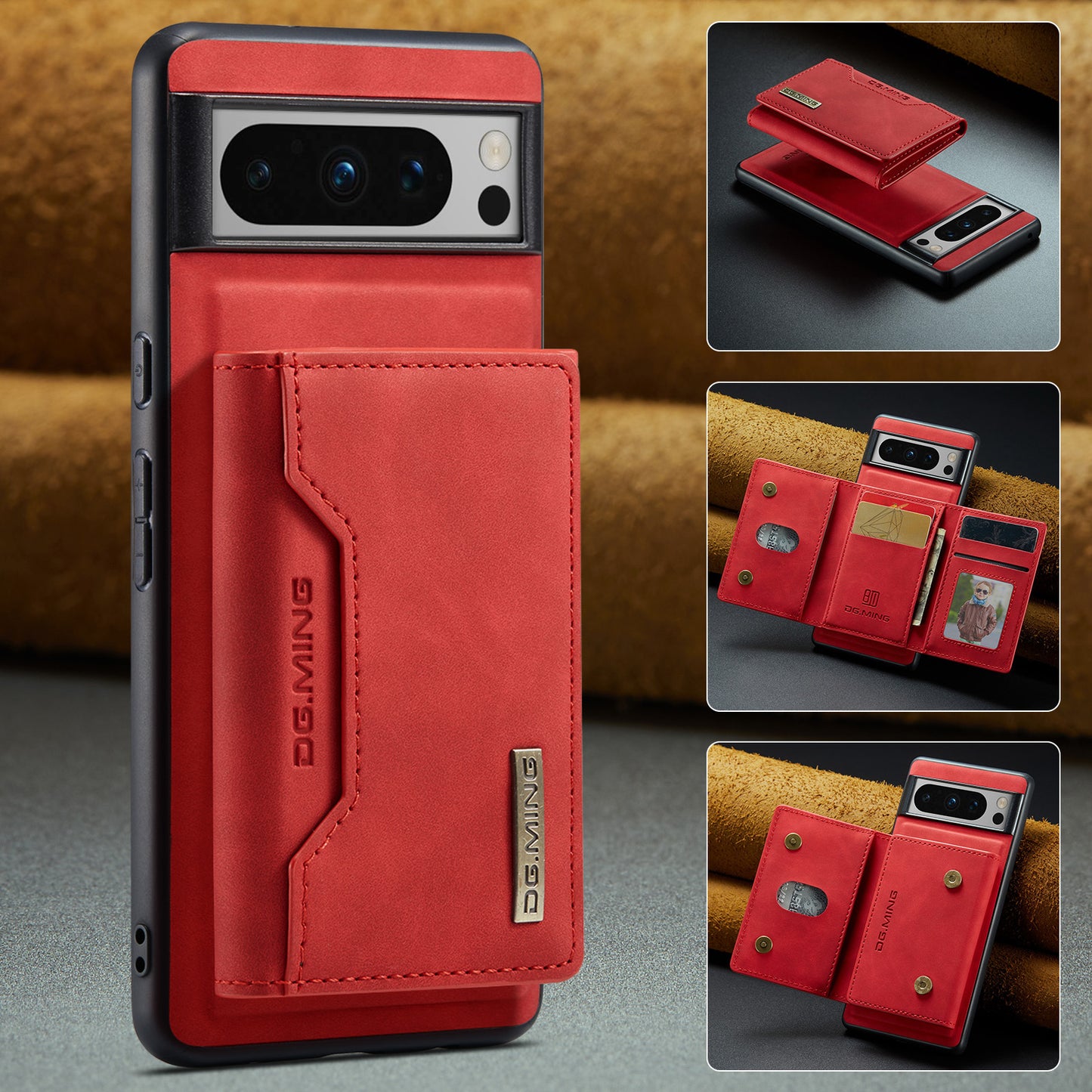 2-in-1 Detachable Leather Wallet Case for Google Pixel 8 Pro