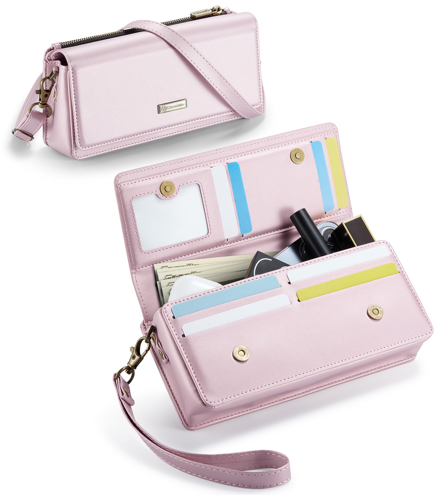 RFID Blocking Multi-Functional Crossbody Wallet Bag