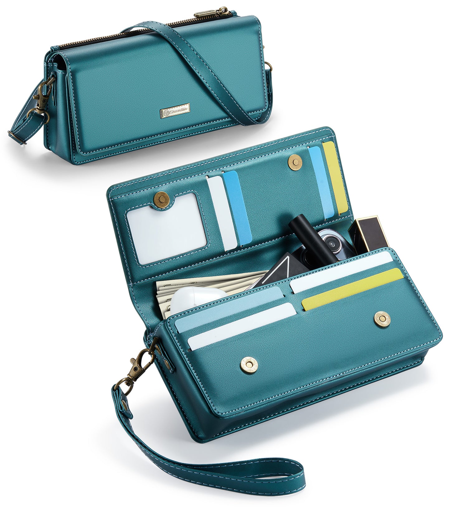 RFID Blocking Multi-Functional Crossbody Wallet Bag