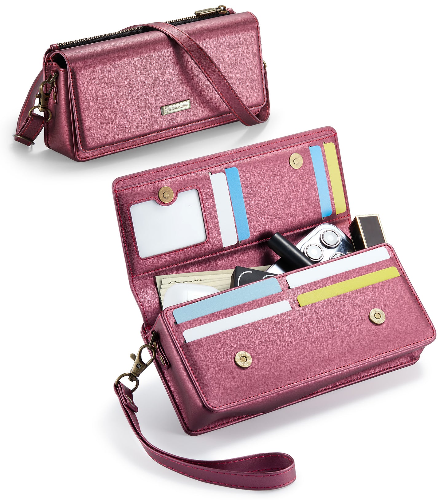 RFID Blocking Multi-Functional Crossbody Wallet Bag