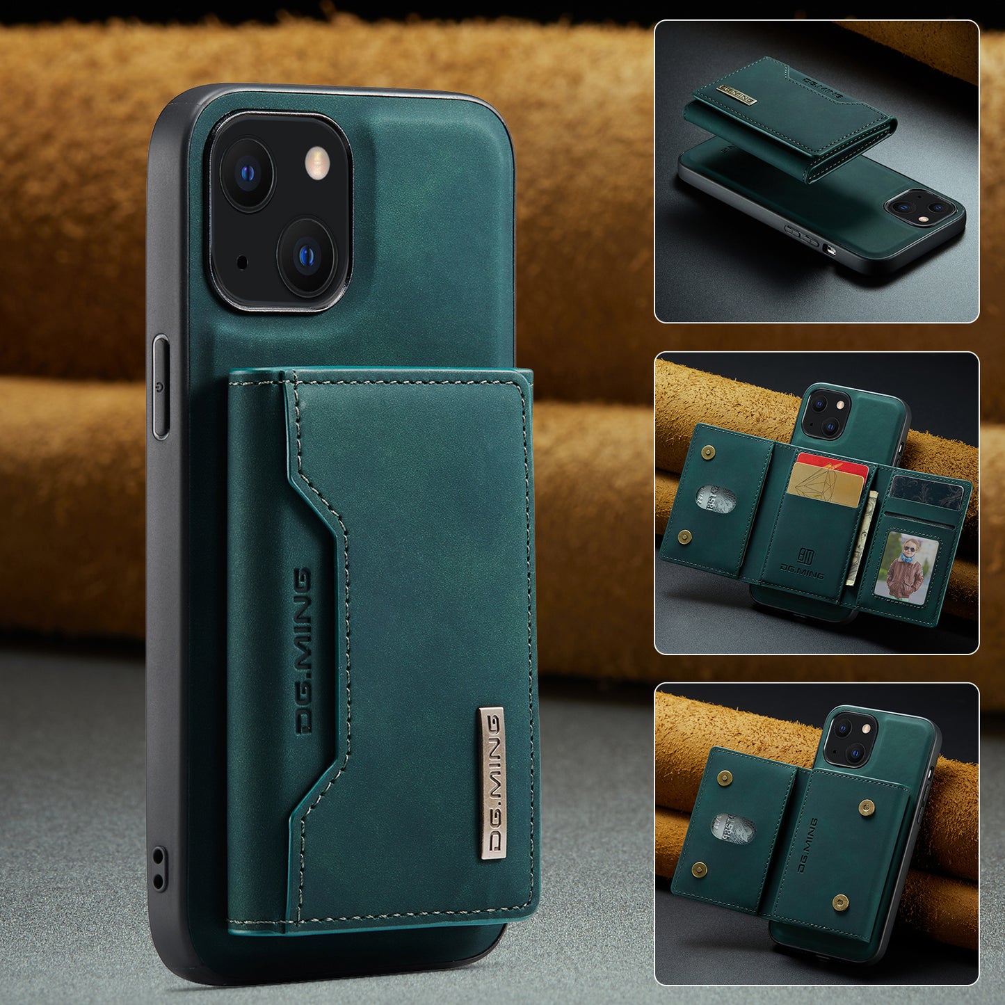 2-in-1 Detachable Leather Wallet Case for iPhone 15