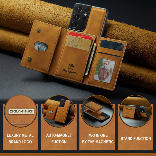 2-in-1 Detachable Leather Wallet Case for Samsung Galaxy S21 Ultra