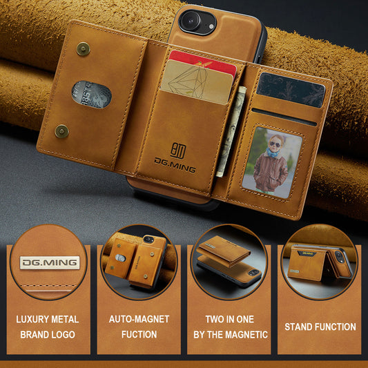 2-in-1 Detachable Leather Wallet Case for iPhone 16e