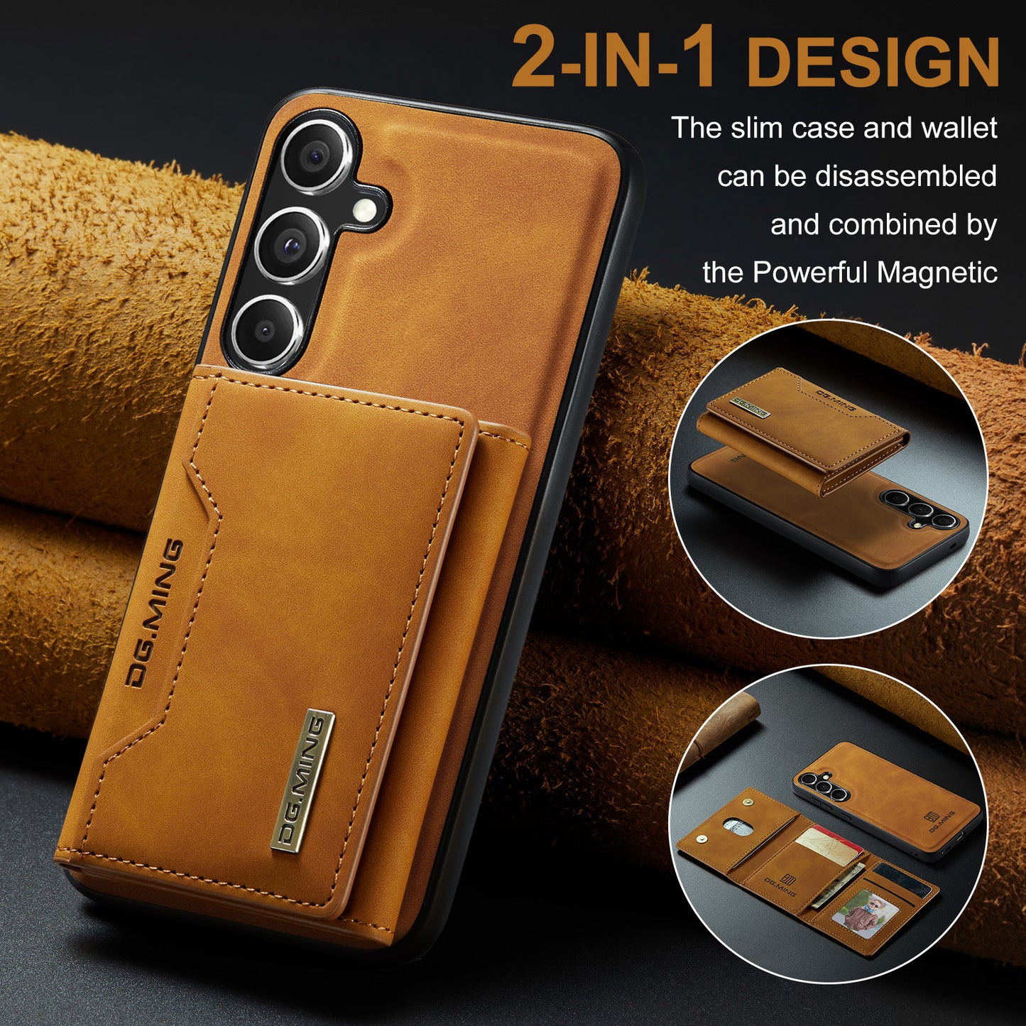 2-in-1 Detachable Leather Wallet Case for Samsung Galaxy S23 FE