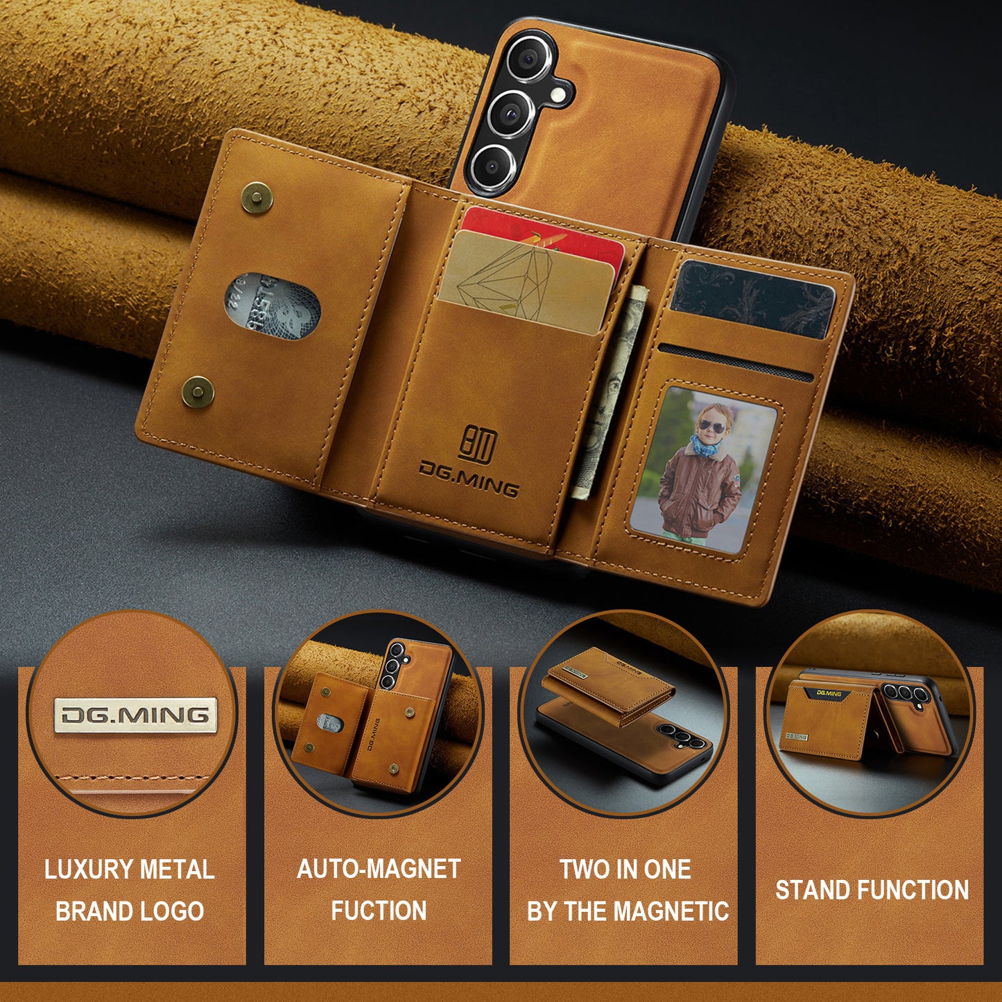 2-in-1 Detachable Leather Wallet Case for Samsung Galaxy S23 FE