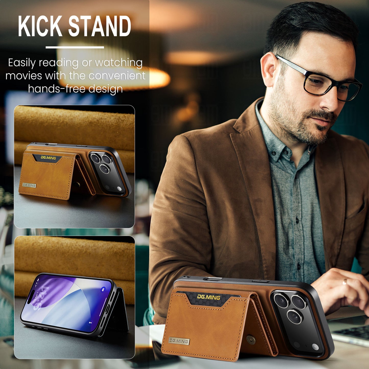 2-in-1 Detachable Leather Wallet Case for iPhone 17 Pro Max