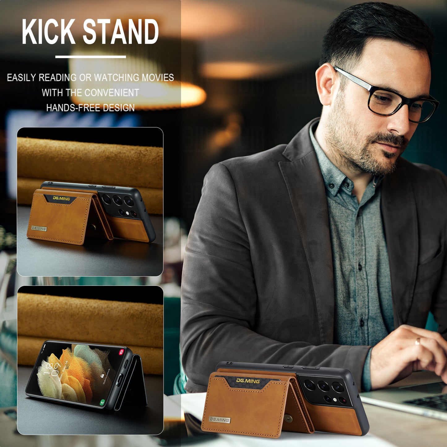 2-in-1 Detachable Leather Wallet Case for Samsung Galaxy S21 Ultra