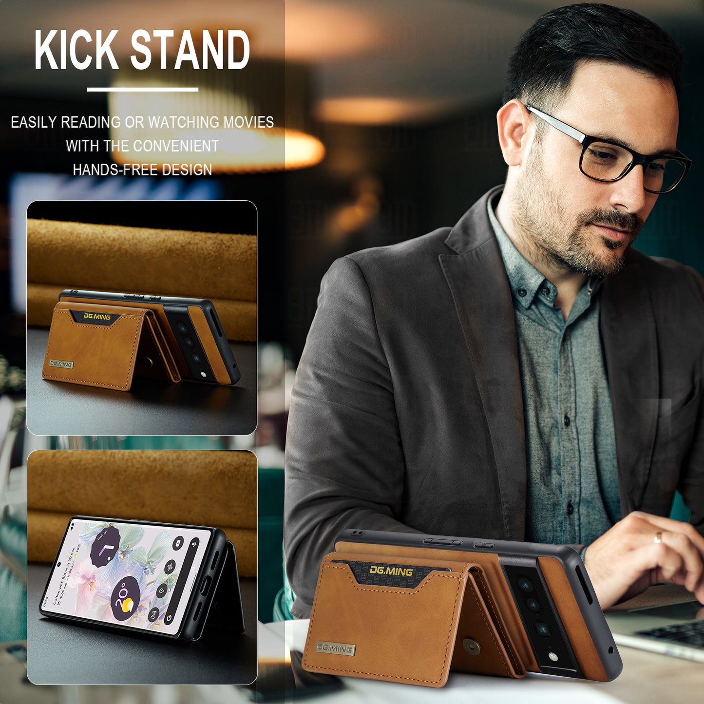 2-in-1 Detachable Leather Wallet Case for Google Pixel 7 Pro