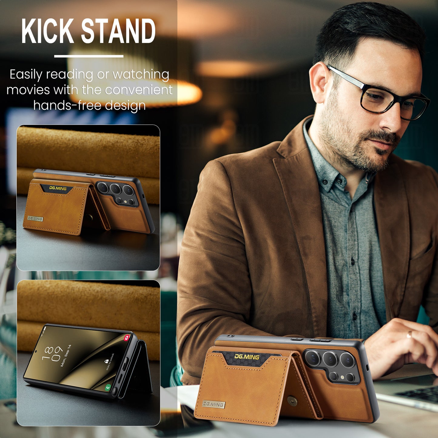 2-in-1 Detachable Leather Wallet Case for Samsung Galaxy S22 Ultra