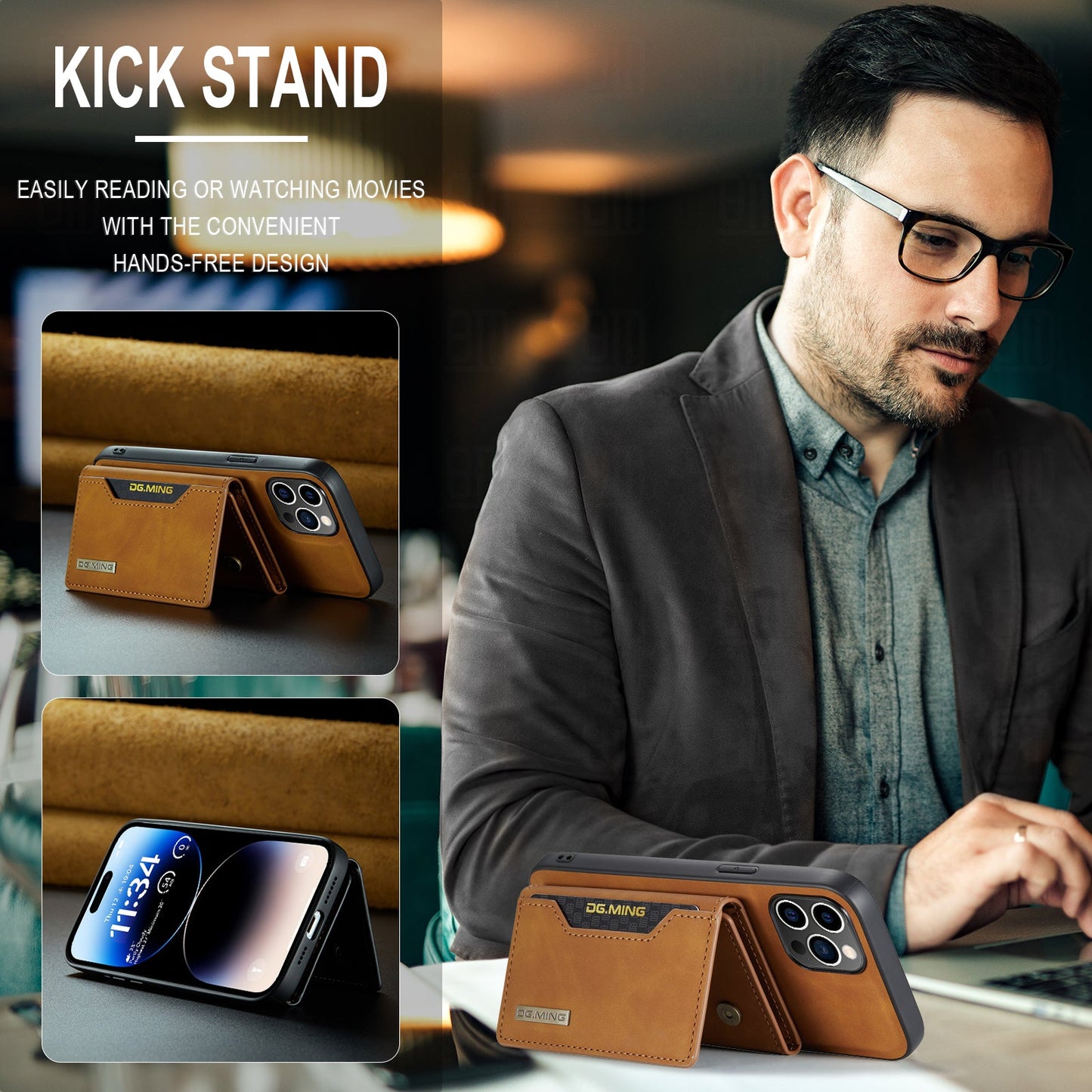 2-in-1 Detachable Leather Wallet Case for iPhone 12 Pro