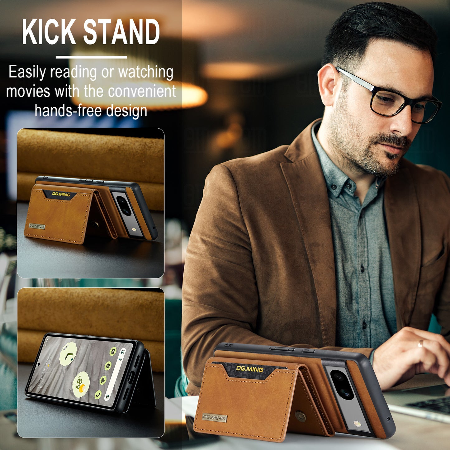 2-in-1 Detachable Leather Wallet Case for Google Pixel 8