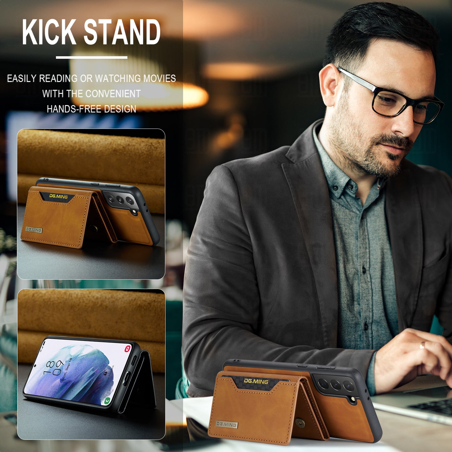 2-in-1 Detachable Leather Wallet Case for Samsung Galaxy S21 FE