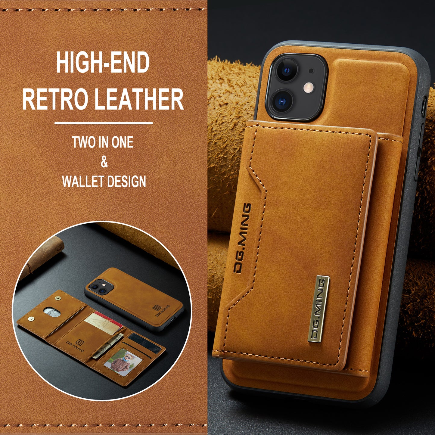 2-in-1 Detachable Leather Wallet Case for iPhone 11