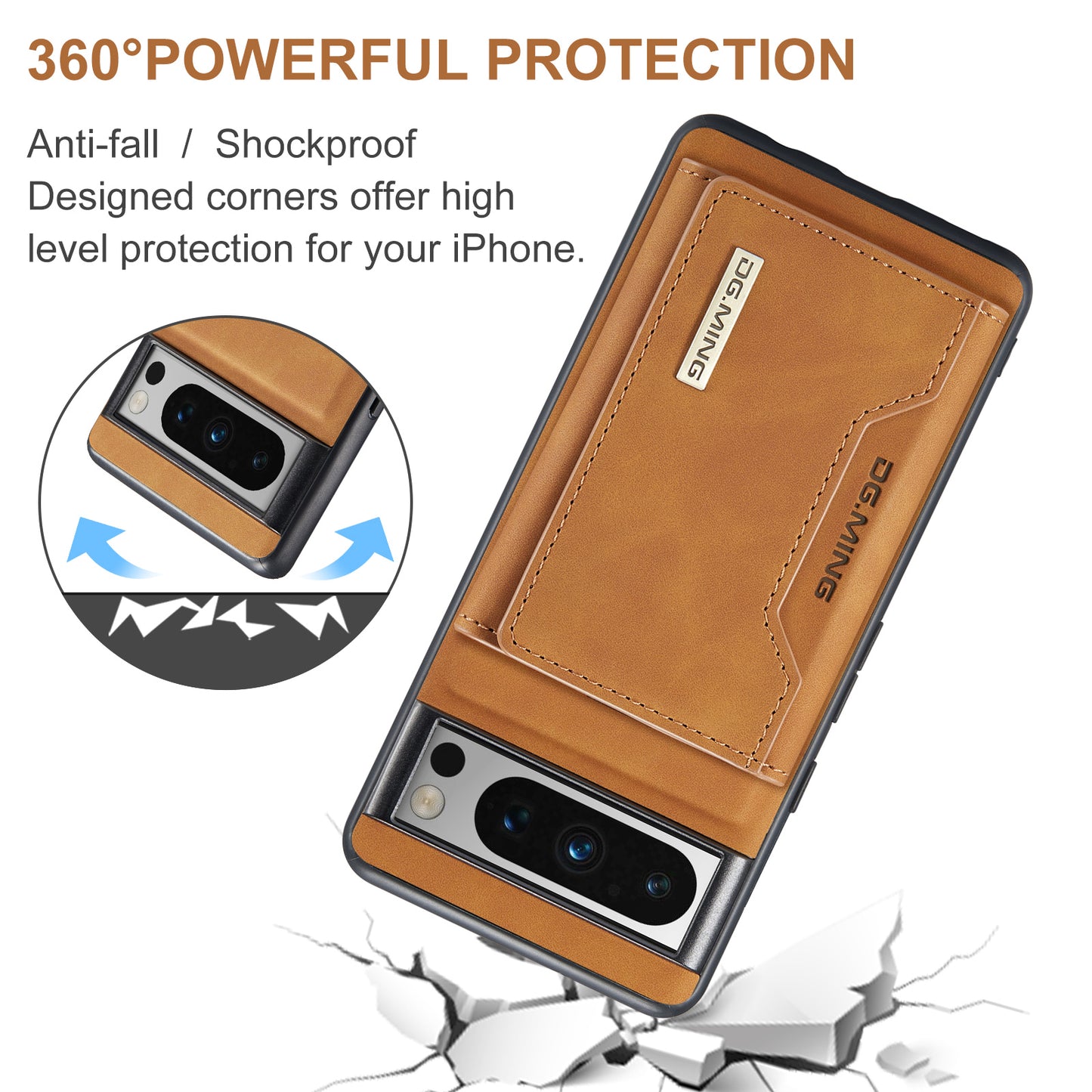 2-in-1 Detachable Leather Wallet Case for Google Pixel 8 Pro