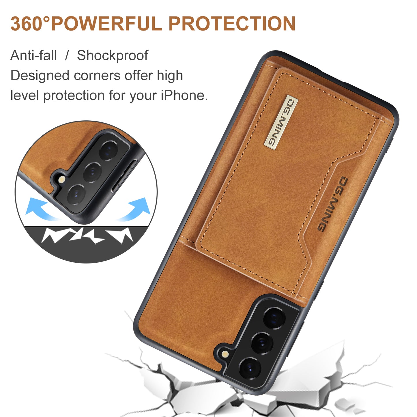 2-in-1 Detachable Leather Wallet Case for Samsung Galaxy S21 FE