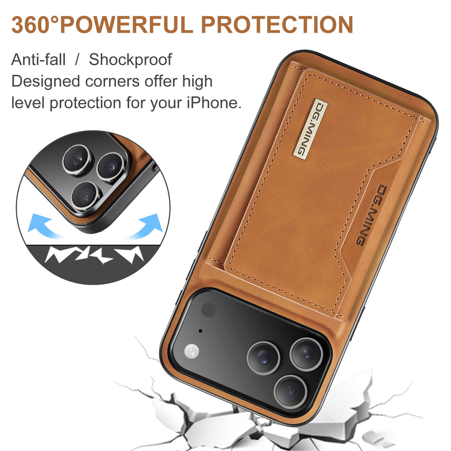 2-in-1 Detachable Leather Wallet Case for iPhone 17 Pro Max
