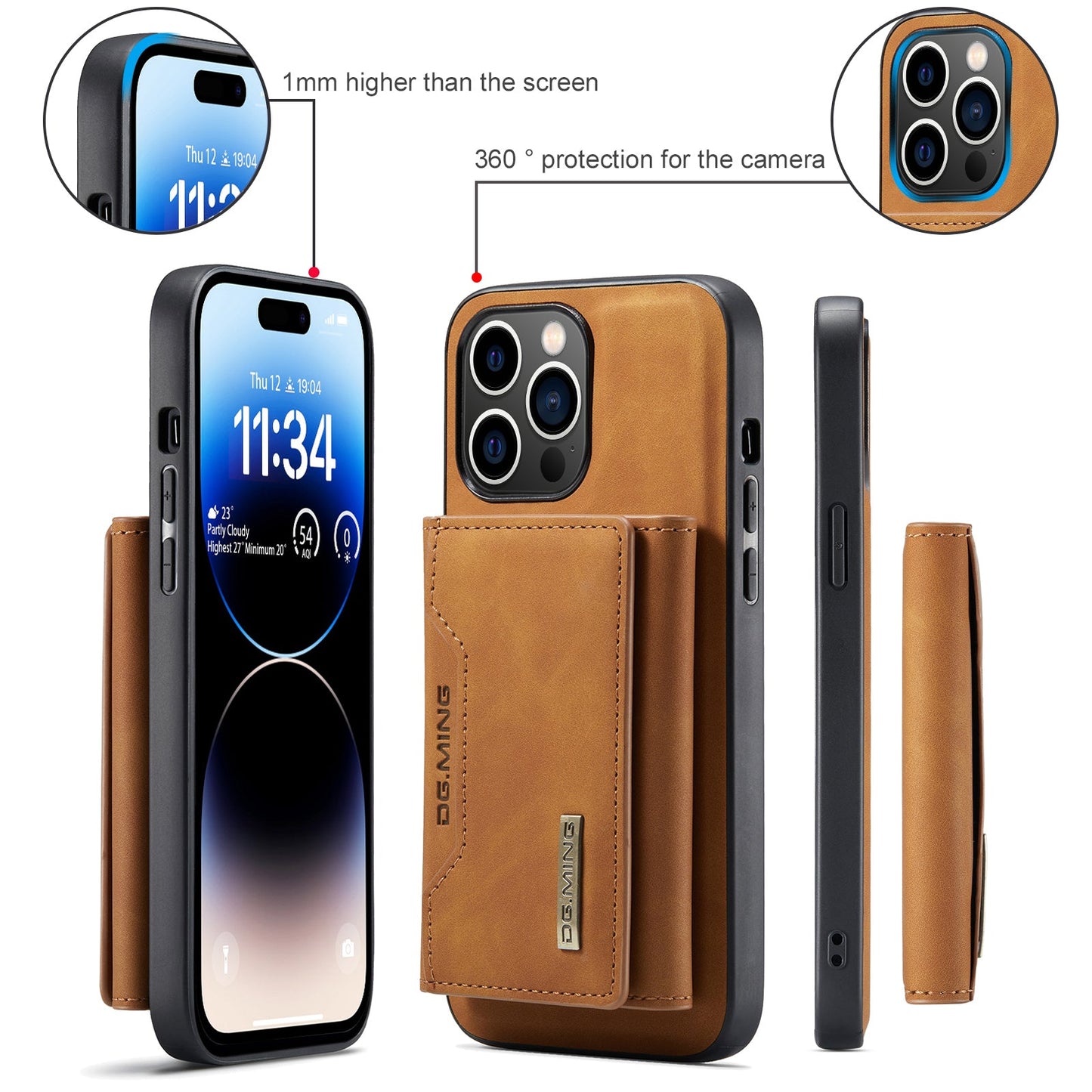 2-in-1 Detachable Leather Wallet Case for iPhone 12 Pro