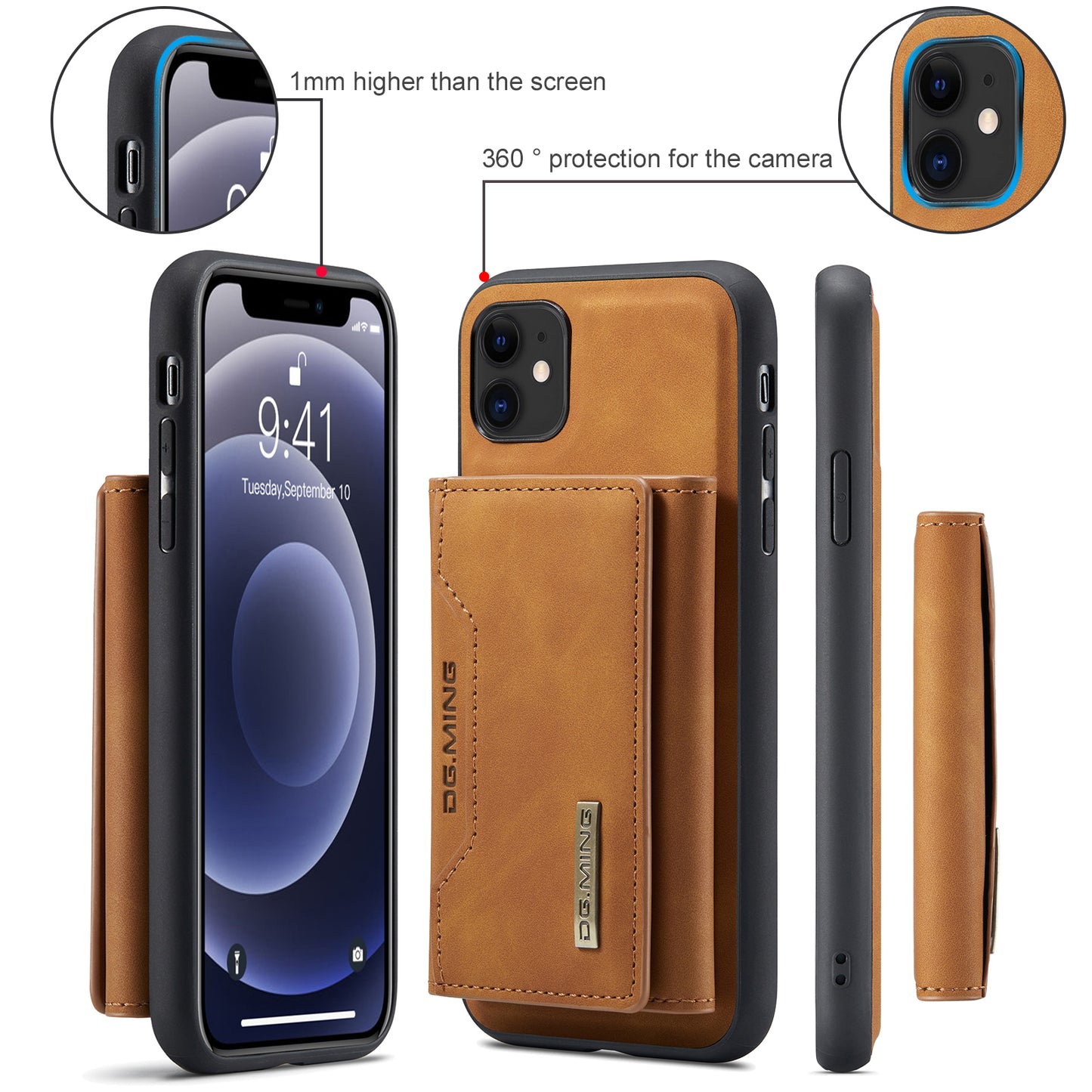 2-in-1 Detachable Leather Wallet Case for iPhone 11