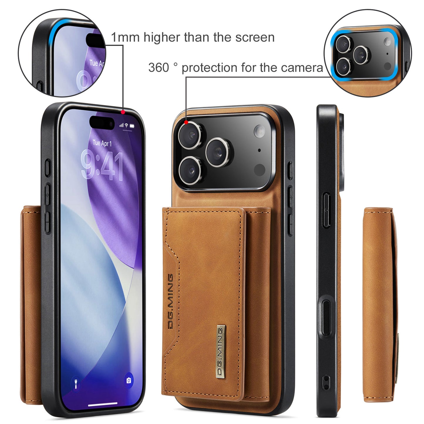 2-in-1 Detachable Leather Wallet Case for iPhone 17 Pro Max