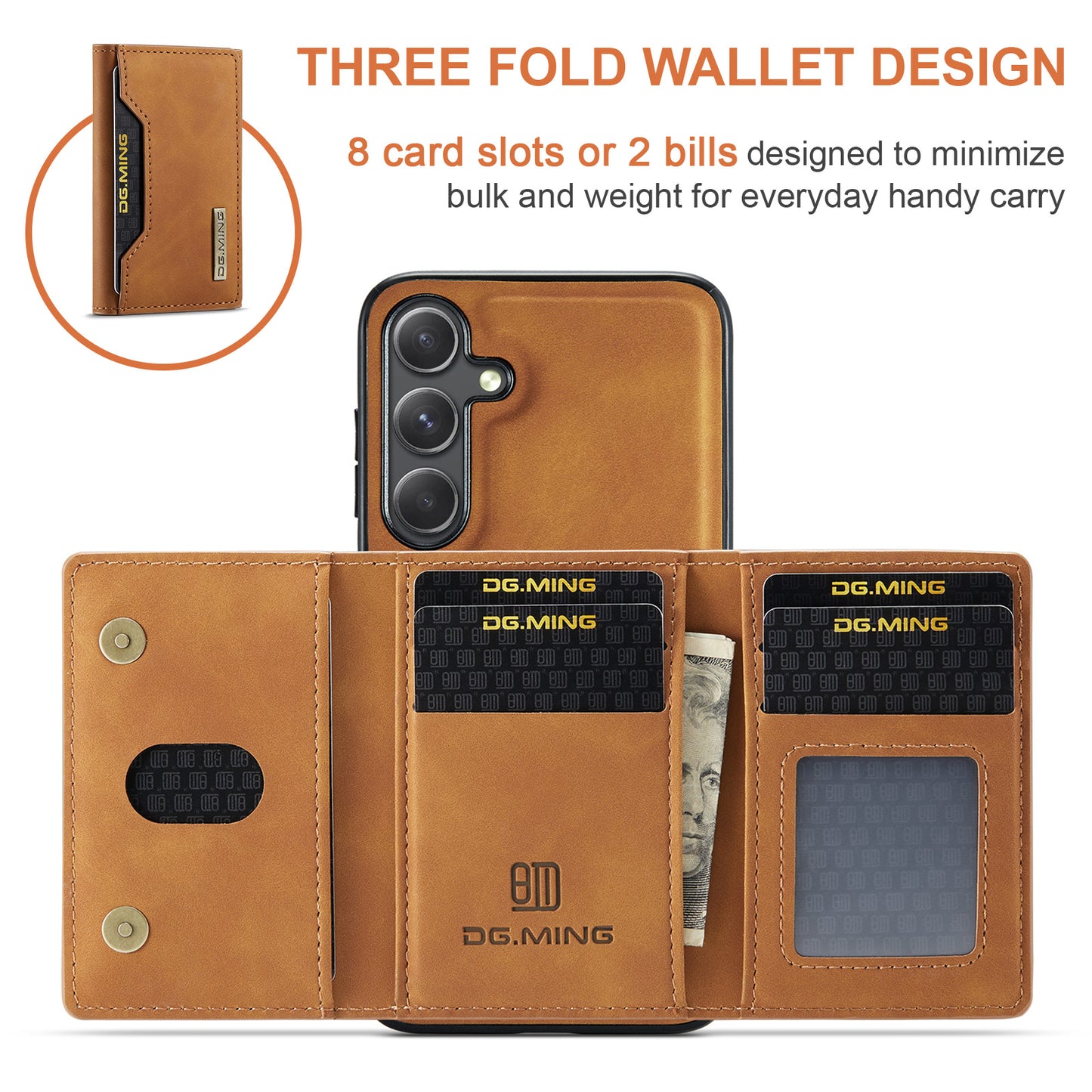 2-in-1 Detachable Leather Wallet Case for Samsung Galaxy S23 FE