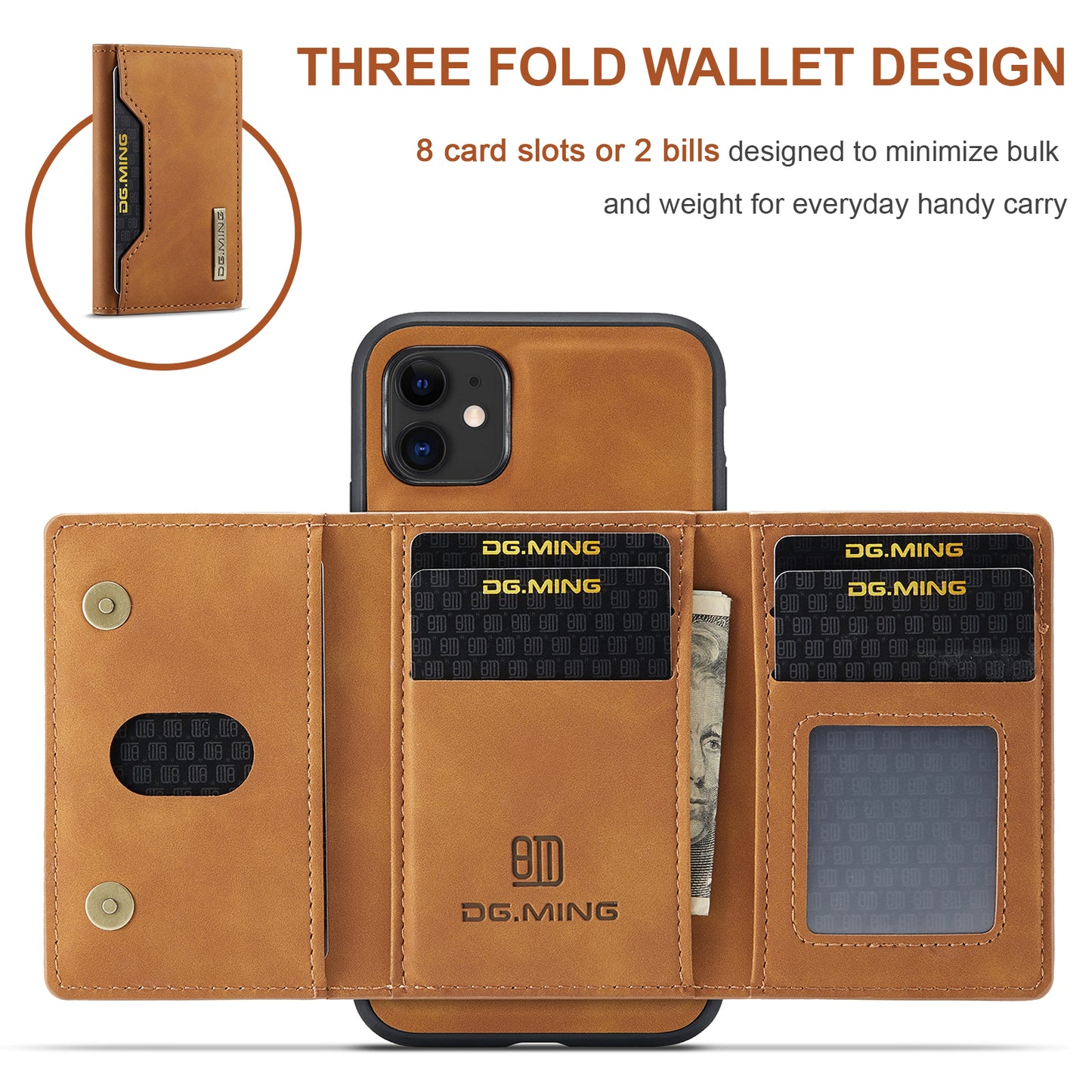 2-in-1 Detachable Leather Wallet Case for iPhone 11