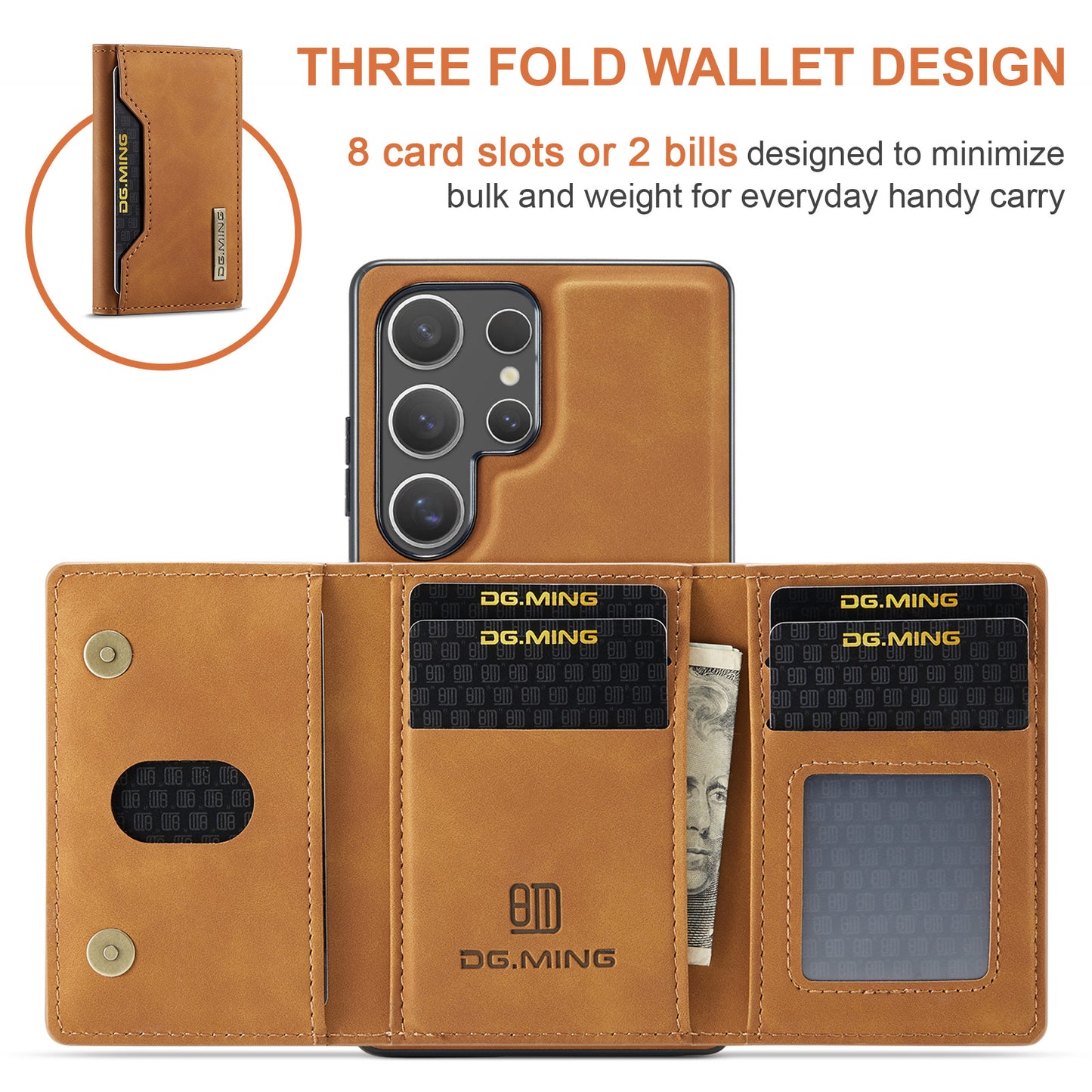 2-in-1 Detachable Leather Wallet Case for Samsung Galaxy S22 Ultra